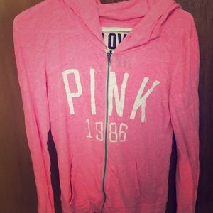 pink zip up